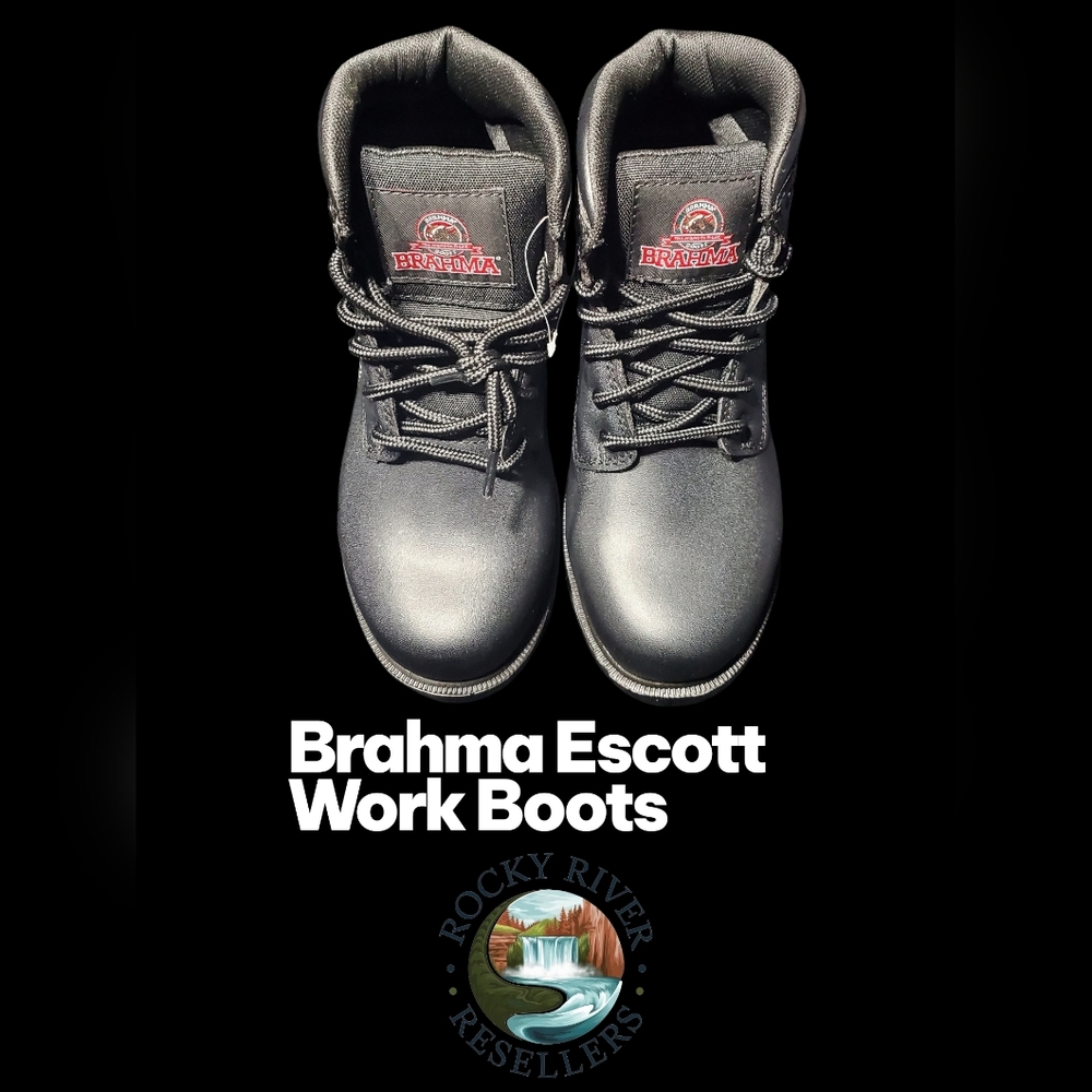 Boots | Brahma Escott Soft Toe Work Boot | Slip & Oil Resistant | Size: 7 Wide